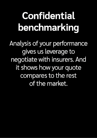 Confidential benchmarking Analysis of your performance gives us leverage to negotiate with insurers. And it shows how...
